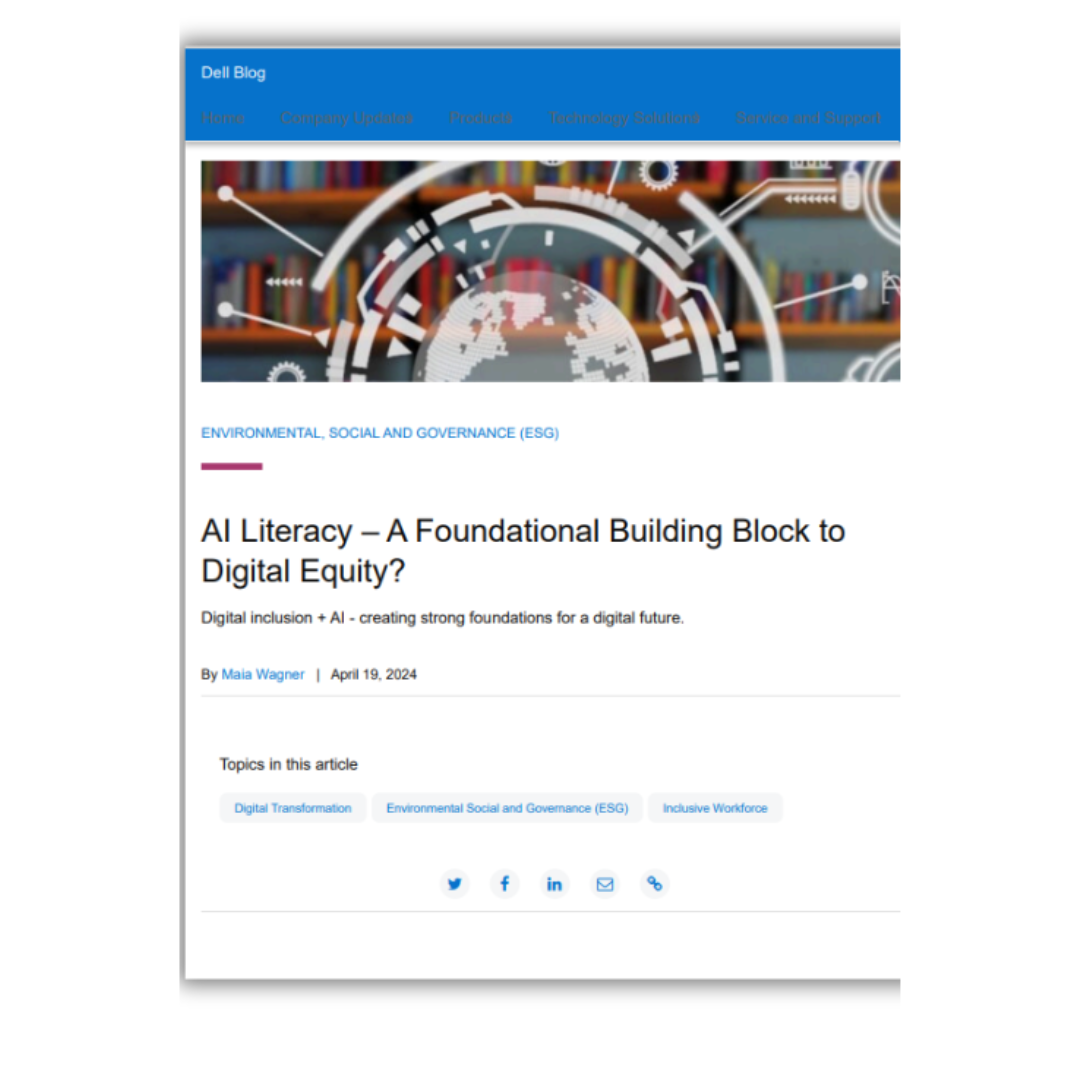 Dell Technologies - AI Literacy – A Foundational Building Block to Digital Equity Report Cover